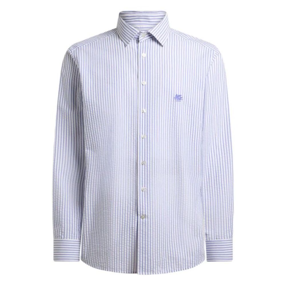 Striped Cotton Seersucker Shirt Women